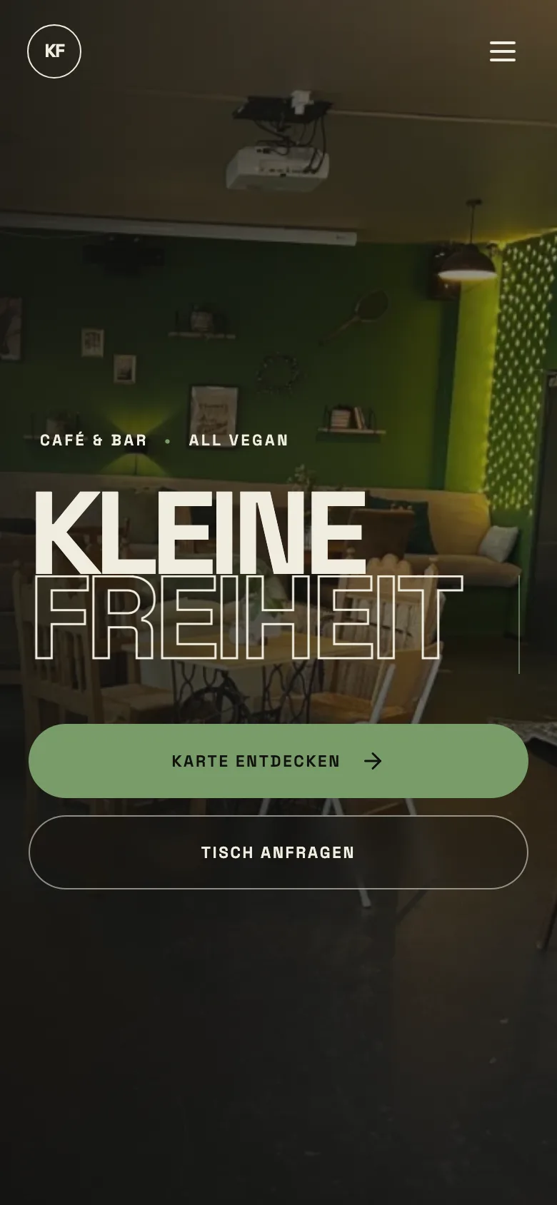 Startseite der Kleinen Freiheit auf dem Handy